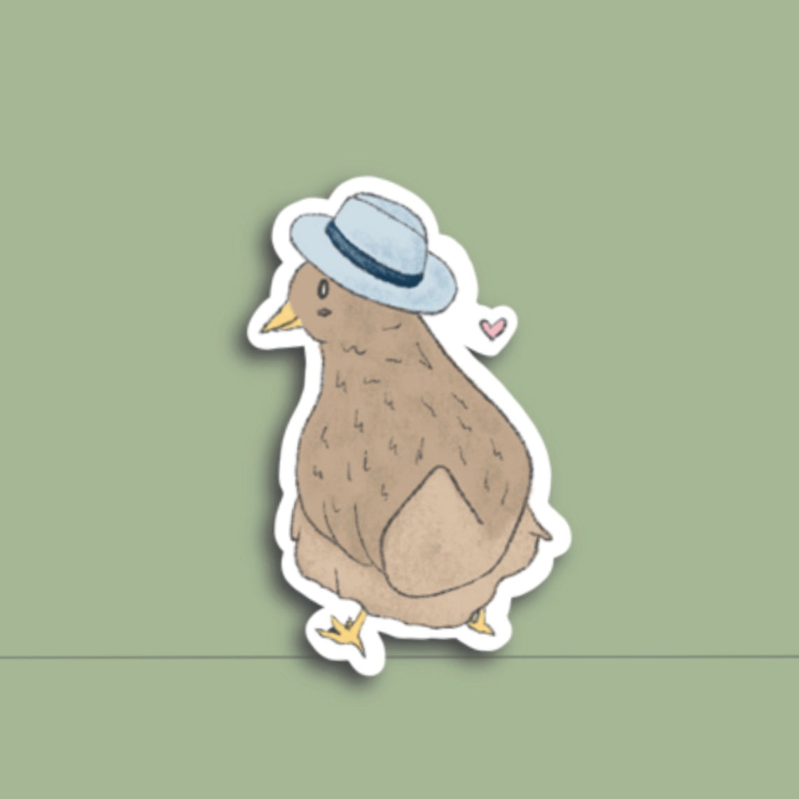 Sticker Huhn mit Hut