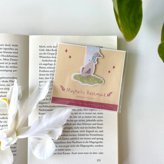 Goose with book magnetic bookmark