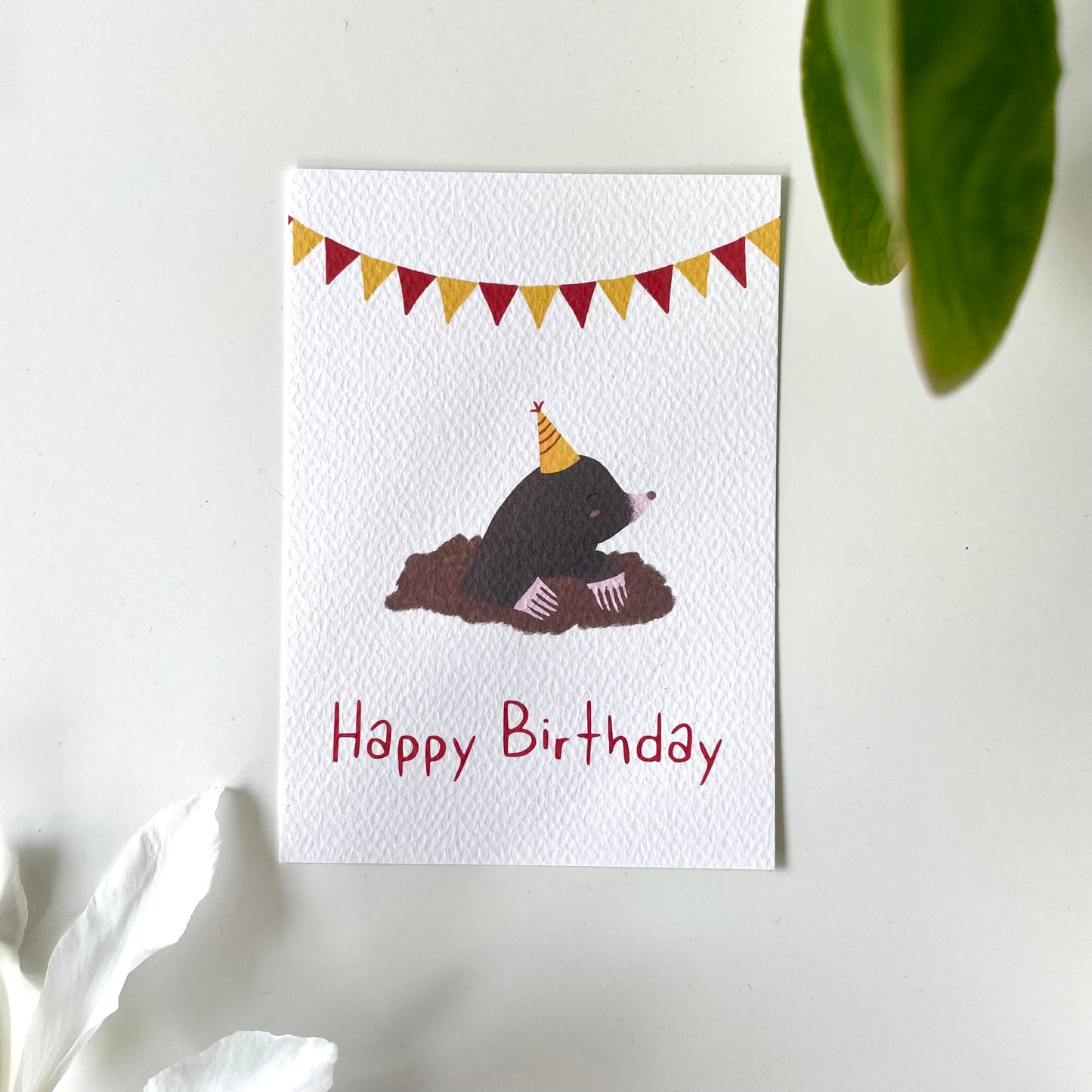 Happy Birthday Mole Postcard