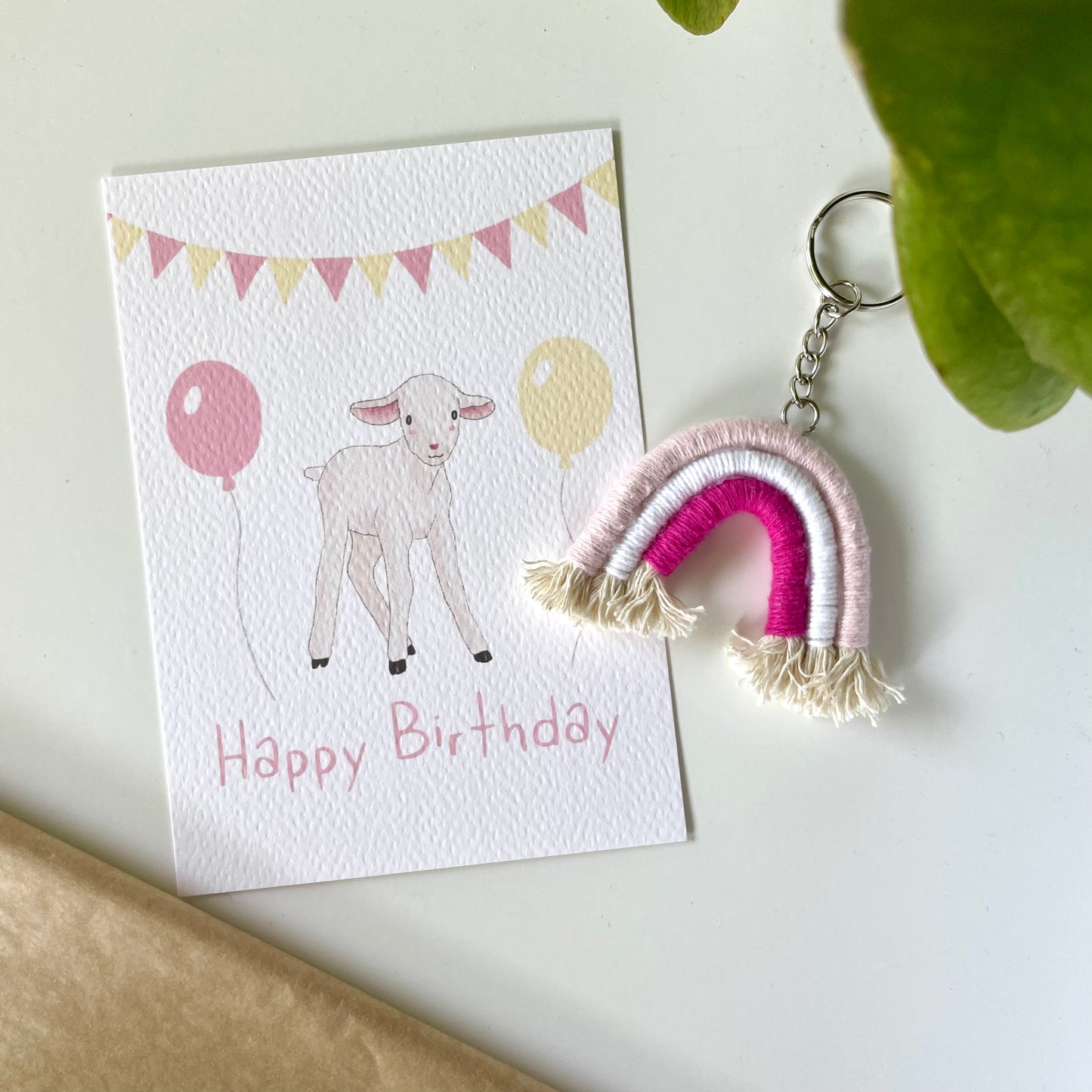 Happy birthday sheep postcard
